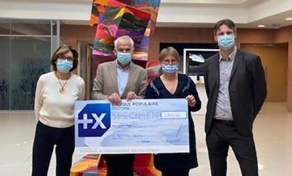 Remise du don au siège de la Banque Populaire Occitane