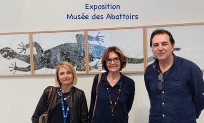 Marie-Claude Sudre Vice-Présidente d’Hôpital Sourire a eu le plaisir d’inaugurer au Musée des Abattoirs les magnifiques œuvres réalisées par les adolescents en présence de l’artiste Henry Sanchez et Agathe Rivemale responsable de la culture au CHU de Toulouse