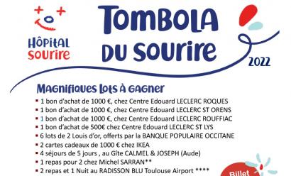 24 magnifiques lots à gagner à la grande Tombola annuelle organisée par Hôpital Sourire 